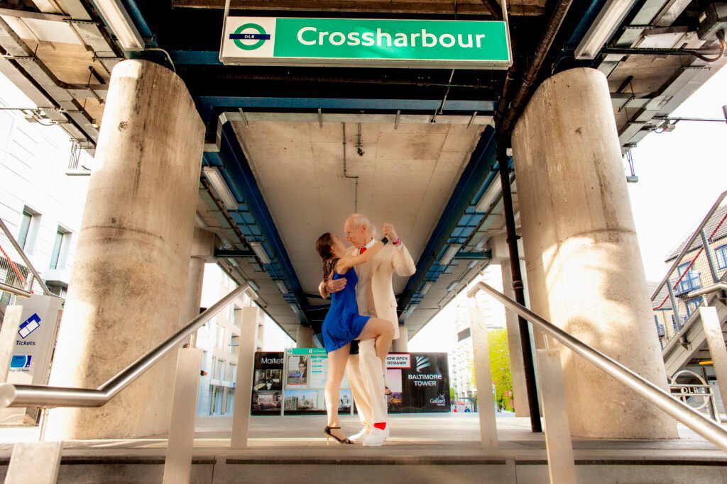 Tony and Anita in Crossharbour DLR